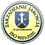 certyfikat ISO 9001 UM Zakopane